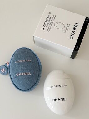 CHANEL La Crėme Main Hand Cream with Denim Pouch Limited Edition